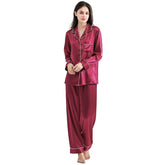 SILK PJ SET - BLACK - M048 WestStyle